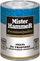 Эмаль молотковая антикоррозионная по ржавчине серебро (2,5кг) Mister Hammer КВИЛ